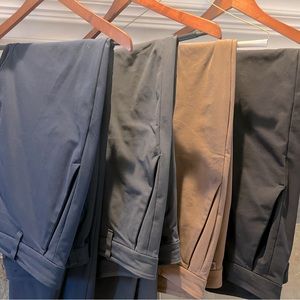 Lululemon commission pants. Four pairs. $200. Classic fit.